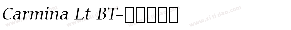 Carmina Lt BT字体转换